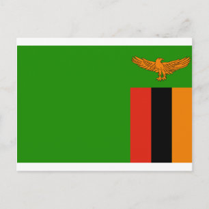 Postal bandera de zambia