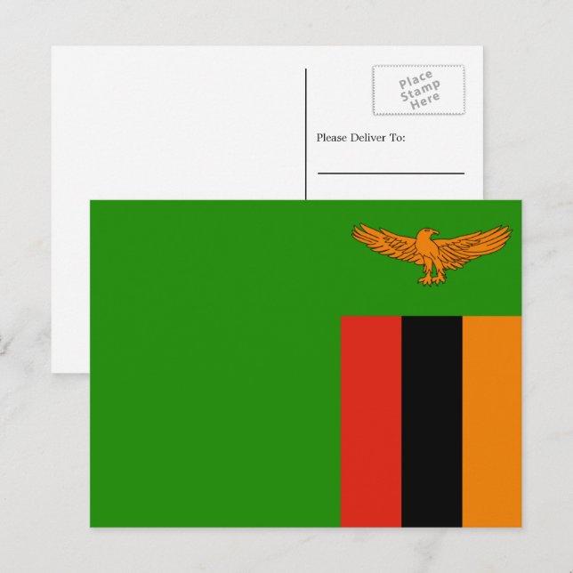Postal Bandera de Zambia, Bandera de Zambia (Anverso / Reverso)