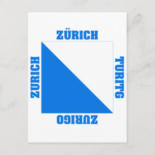 Postal Bandera de Zurich Suiza