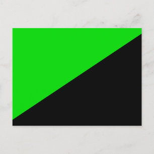 Postal Bandera del Anarquismo Verde