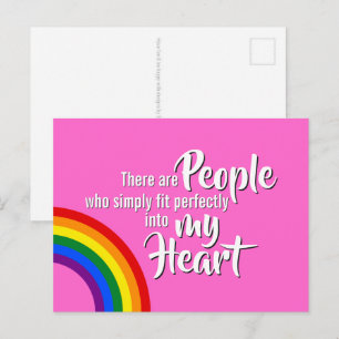 POSTAL BANDERA DEL ARCOÍRIS - FRANJAS - LGBTQA+