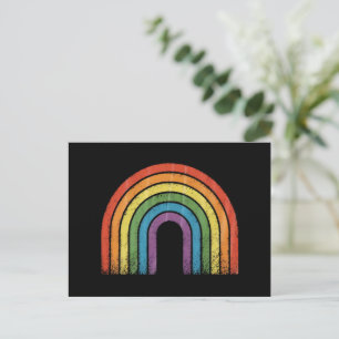 Postal Bandera del Arcoíris LGBTQ Orgullo Gay Conciencia 