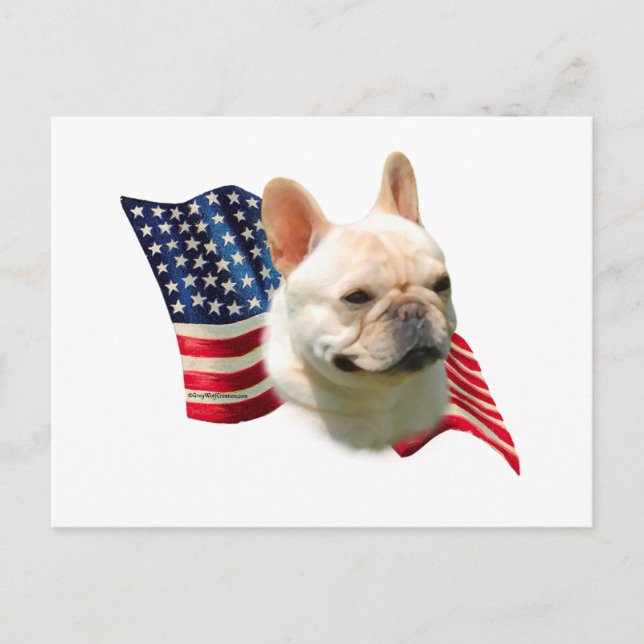 Postal Bandera del Bulldog francés (Anverso)