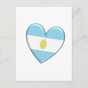 Postal Bandera del Corazón de Argentina