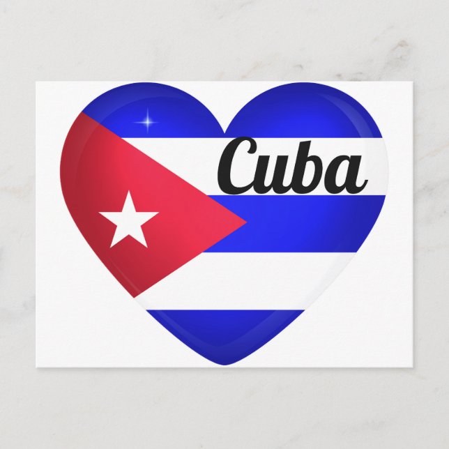Postal Bandera del Corazón de Cuba (Anverso)