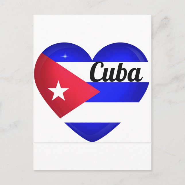 Postal Bandera del Corazón de Cuba (Anverso)