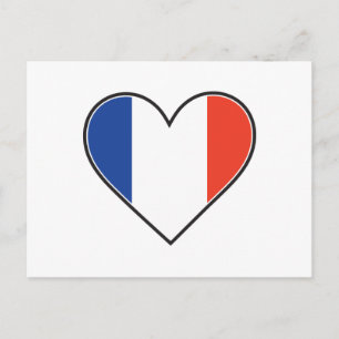 Postal Bandera del Corazón de Francia