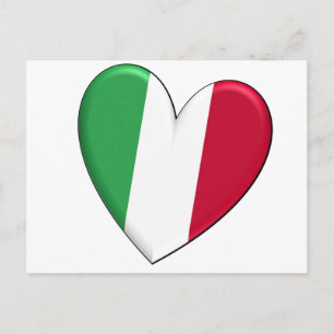 Postal Bandera del Corazón de Italia