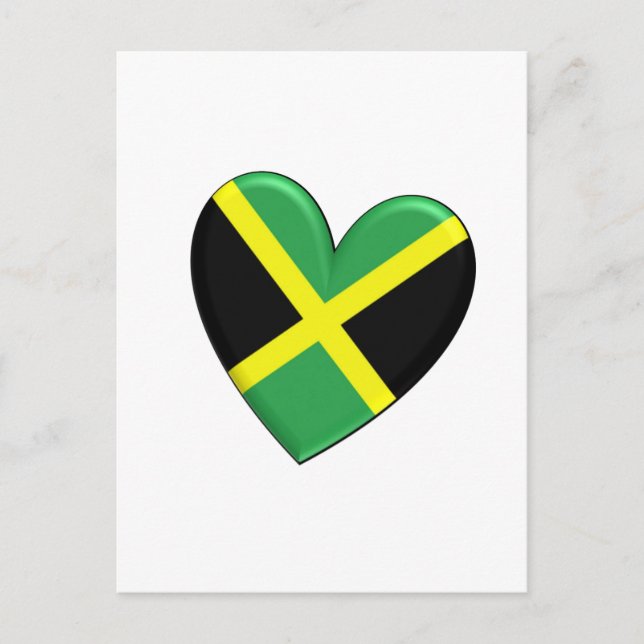 Postal Bandera del Corazón de Jamaica (Anverso)