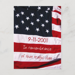 Postal bandera del día patriota 9-11