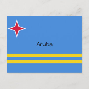 Postal Bandera del diseño personalizado de Aruba