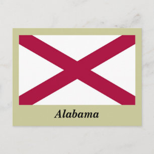 Postal Bandera del estado de Alabama