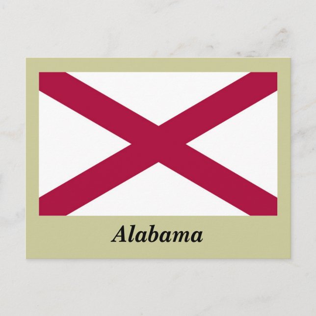 Postal Bandera del estado de Alabama (Anverso)