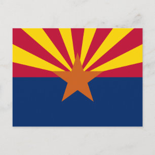 Postal Bandera del estado de Arizona