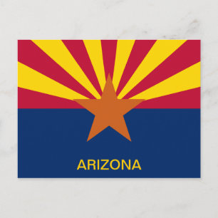 Postal Bandera del estado de Arizona
