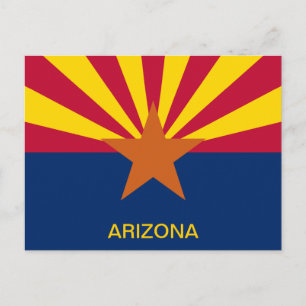 Postal Bandera del Estado de Arizona