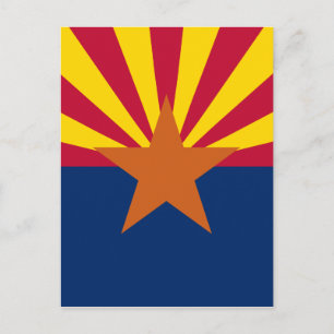 Postal Bandera del Estado de Arizona