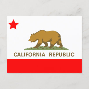 Postal Bandera del estado de California