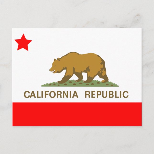 Postal Bandera del estado de California (Anverso)