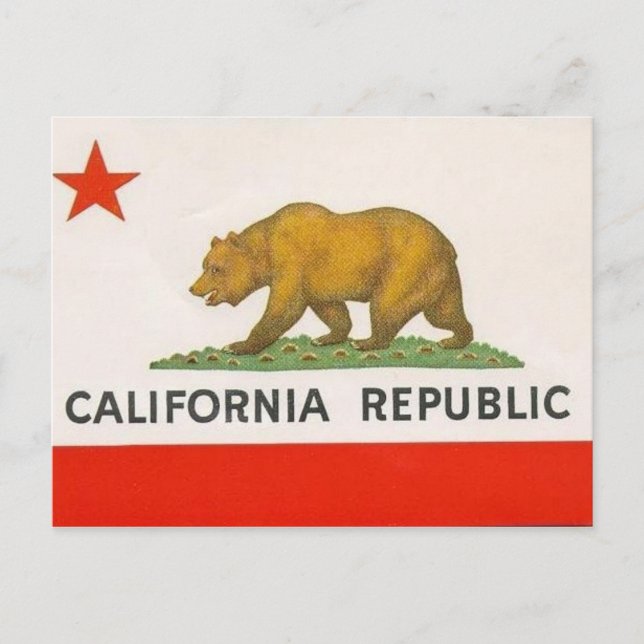 Postal Bandera del estado de California (Anverso)