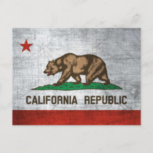 Postal Bandera del estado de California
