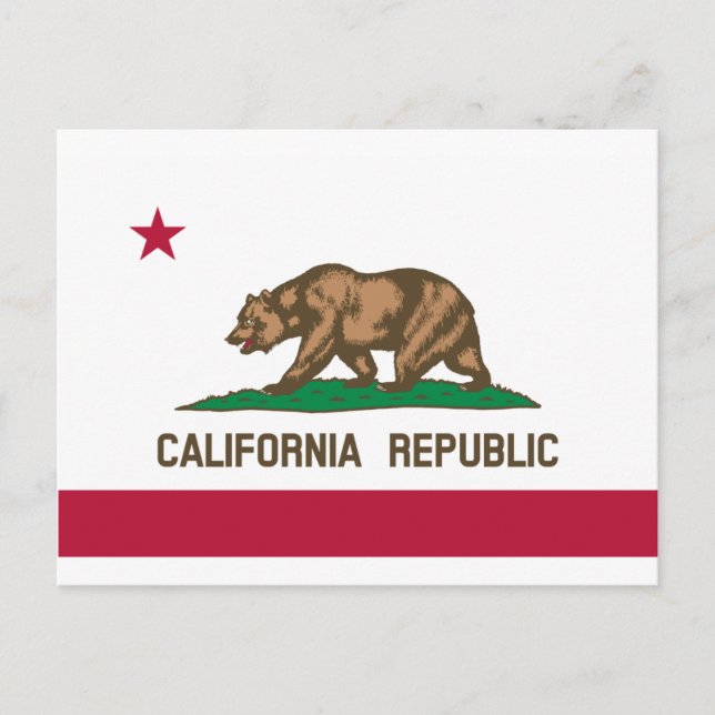 Postal Bandera del estado de California (Anverso)