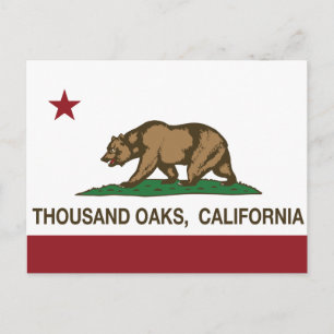 Postal Bandera del Estado de California Mil Oaks