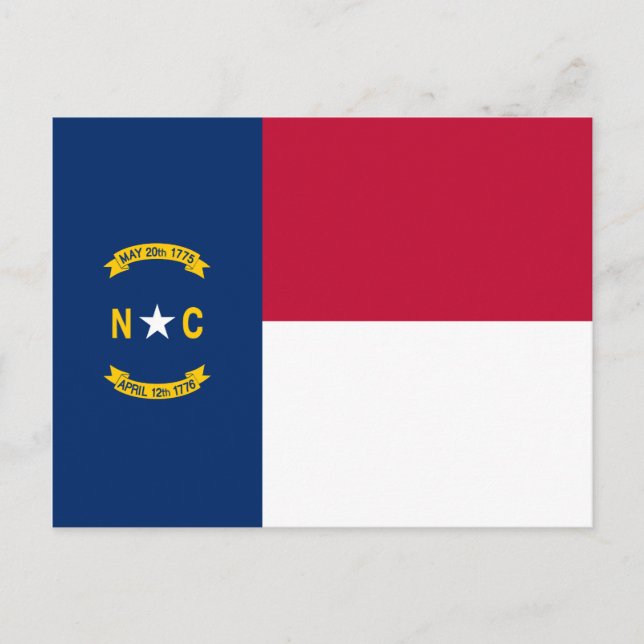 Postal Bandera del Estado de Carolina del Norte (Anverso)