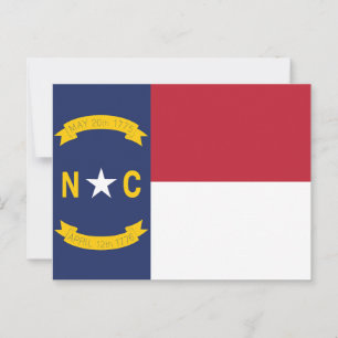 Postal Bandera del Estado de Carolina del Norte Old North