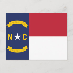 Postal Bandera del Estado de Carolina del Norte Old North
