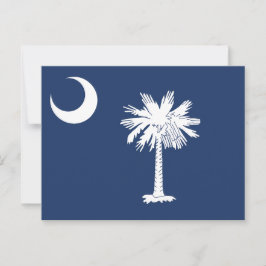 Postal Bandera del estado de Carolina del Sur Luna crecie