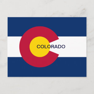 Postal Bandera del estado de Colorado
