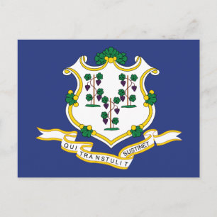 Postal Bandera del estado de Connecticut