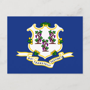 Postal Bandera del estado de Connecticut