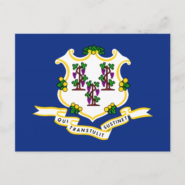 Postal Bandera del estado de Connecticut (Anverso)