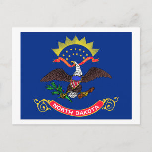 Postal Bandera del Estado de Dakota del Norte