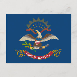 Postal Bandera del Estado de Dakota del Norte