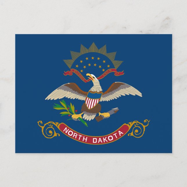Postal Bandera del Estado de Dakota del Norte (Anverso)