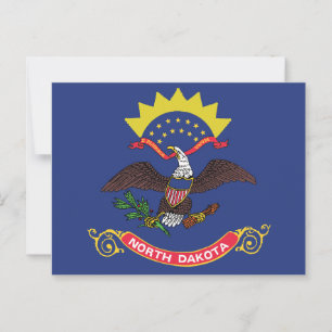 Postal Bandera del estado de Dakota del Norte Jardín de l