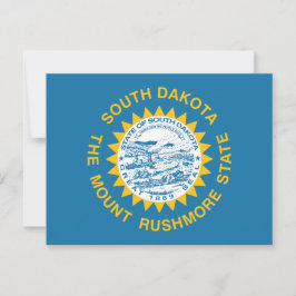 Postal Bandera del Estado de Dakota del Sur Rayos Dorados