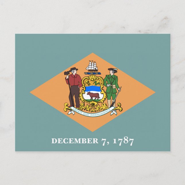 Postal Bandera del Estado de Delaware (Anverso)