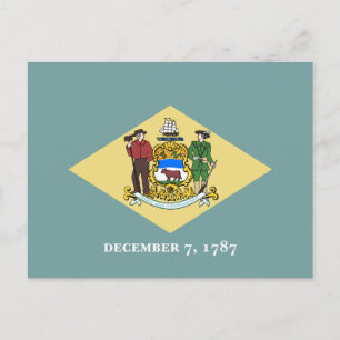 Postal Bandera del estado de Delaware