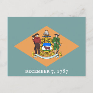 Postal Bandera del estado de Delaware