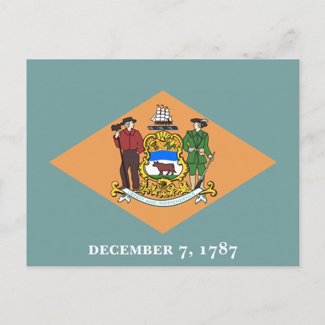 Postal Bandera del estado de Delaware (Anverso)