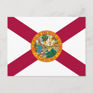 Postal Bandera del estado de Florida