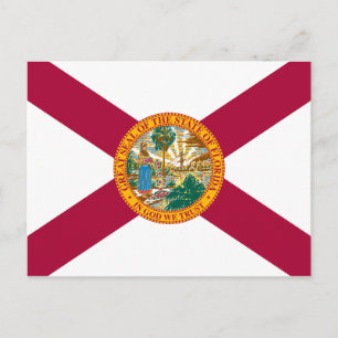 Postal Bandera del estado de Florida