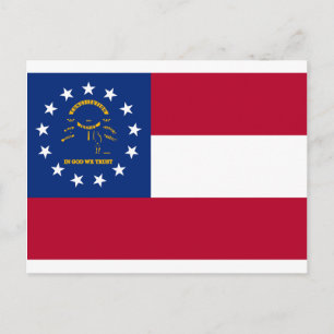 Postal Bandera del Estado de Georgia