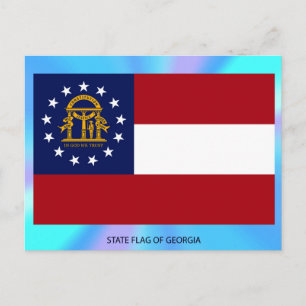 Postal Bandera del Estado de Georgia