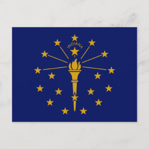 Postal Bandera del Estado de Indiana