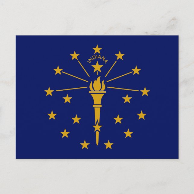 Postal Bandera del Estado de Indiana (Anverso)